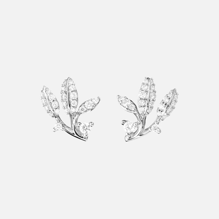 Winter Frost Stud Earrings in White Gold with Diamonds   |  Ole Lynggaard 