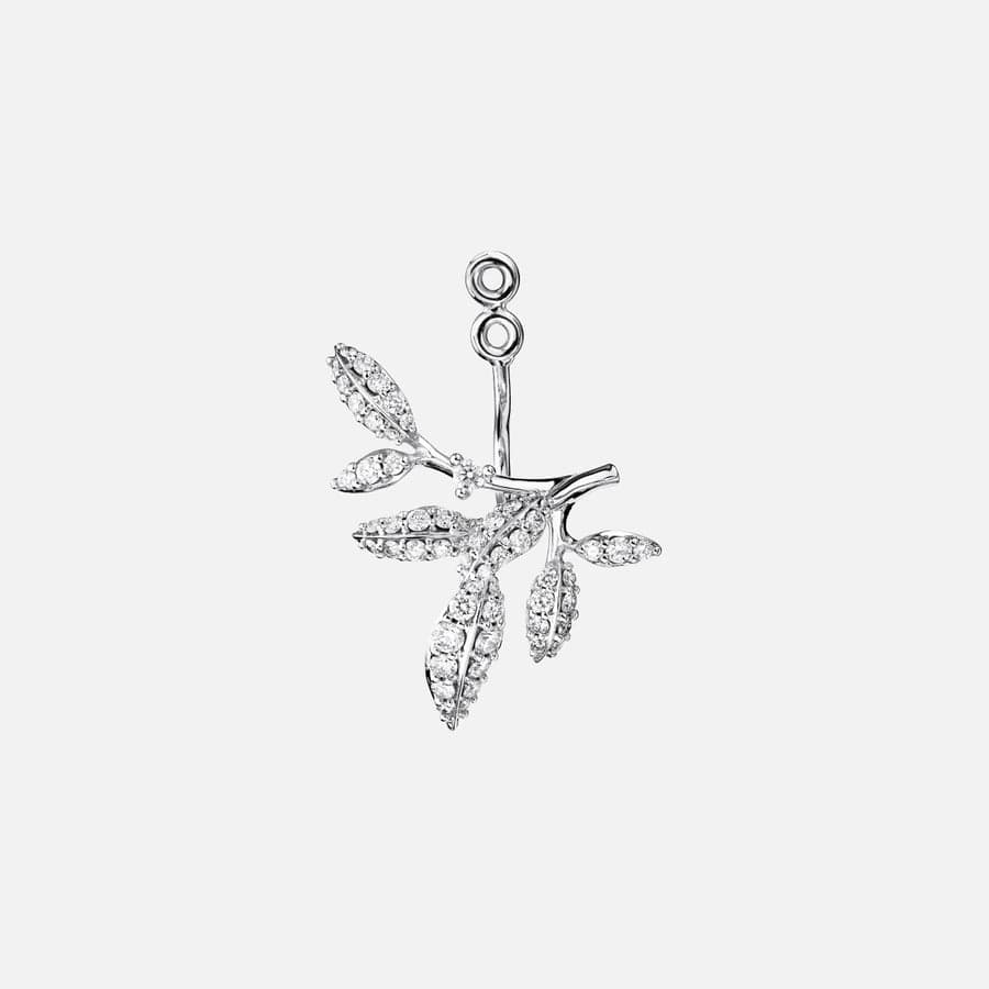 Winter Frost Earring Pendant Small in White Gold with Diamonds  |  Ole Lynggaard 