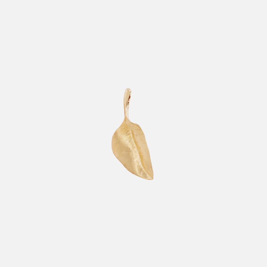 Leaves Collection 3 cm Pendant in 18 Karat Yellow Gold | Ole Lynggaard	