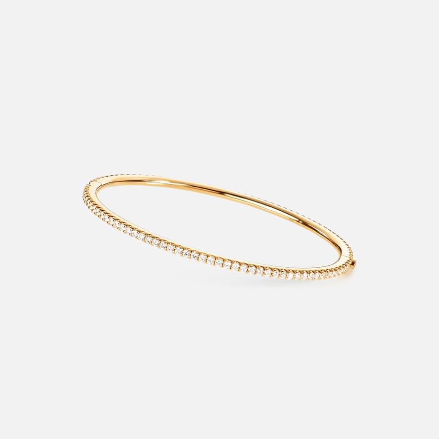 Love Bands Bangle in Yellow Gold with Diamonds  |  Ole Lynggaard 