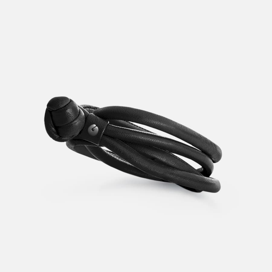 Black Leather Bracelet for Charms & Pendants | Ole Lynggaard 