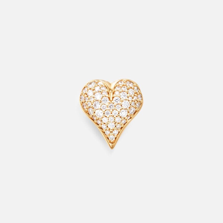 Hearts Pavé Clasp for Bead Colliers in 18K Yellow Gold with Diamonds | Ole Lynggaard
