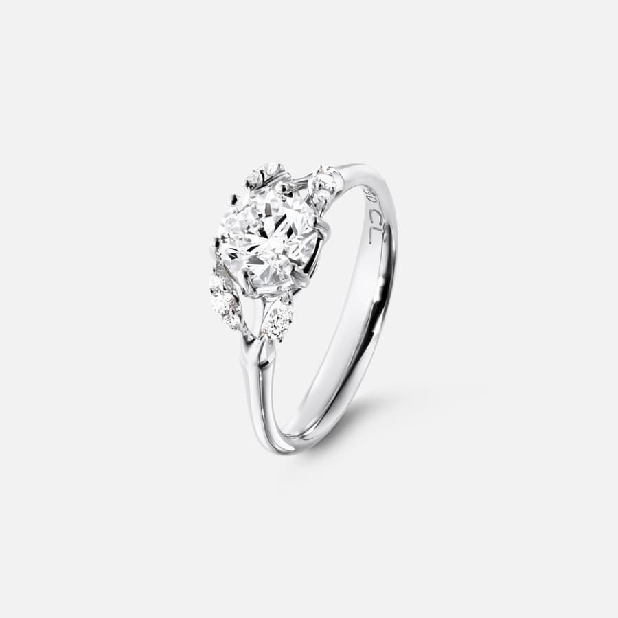 Winter Frost Solitaire Ring in White Gold  |  Ole Lynggaard Copenhagen 
