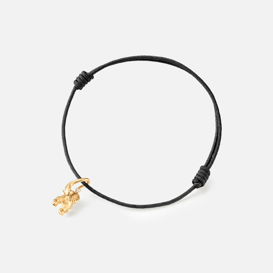 Elephant My Little World Bracelet with Diamond in 18 karat yellow gold   |  Ole Lynggaard Copenhagen 