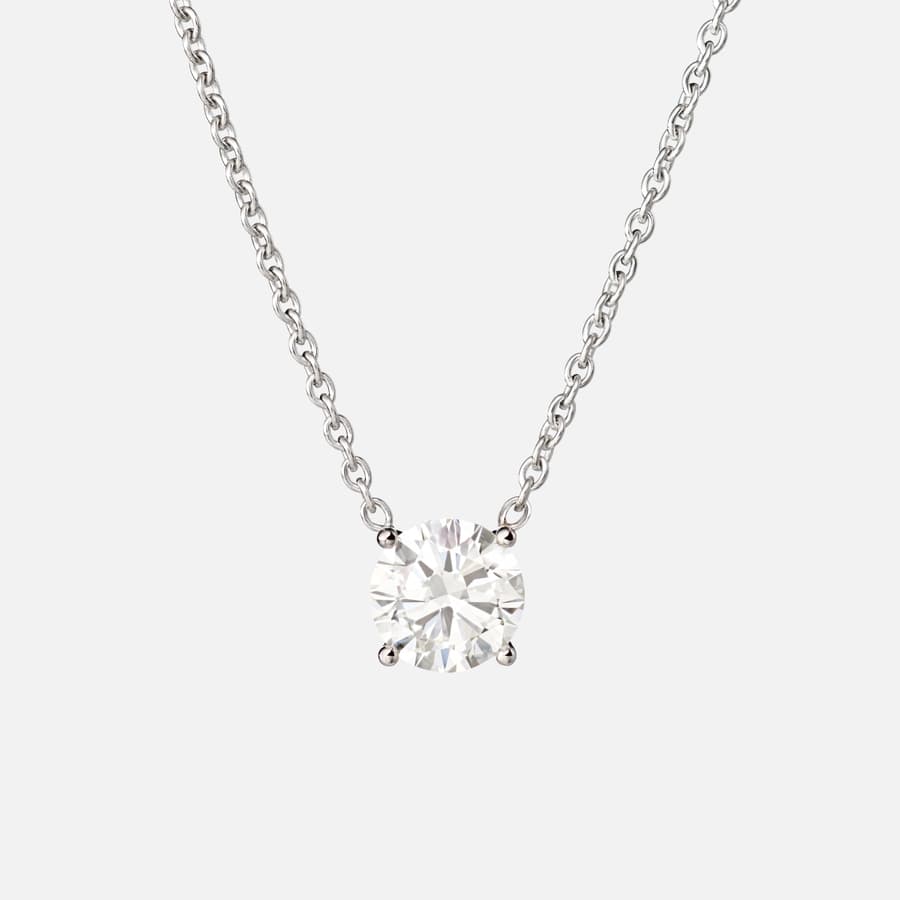 Solitaire Necklace in White Gold with Brilliant Cut Diamond  |  Ole Lynggaard Copenhagen 