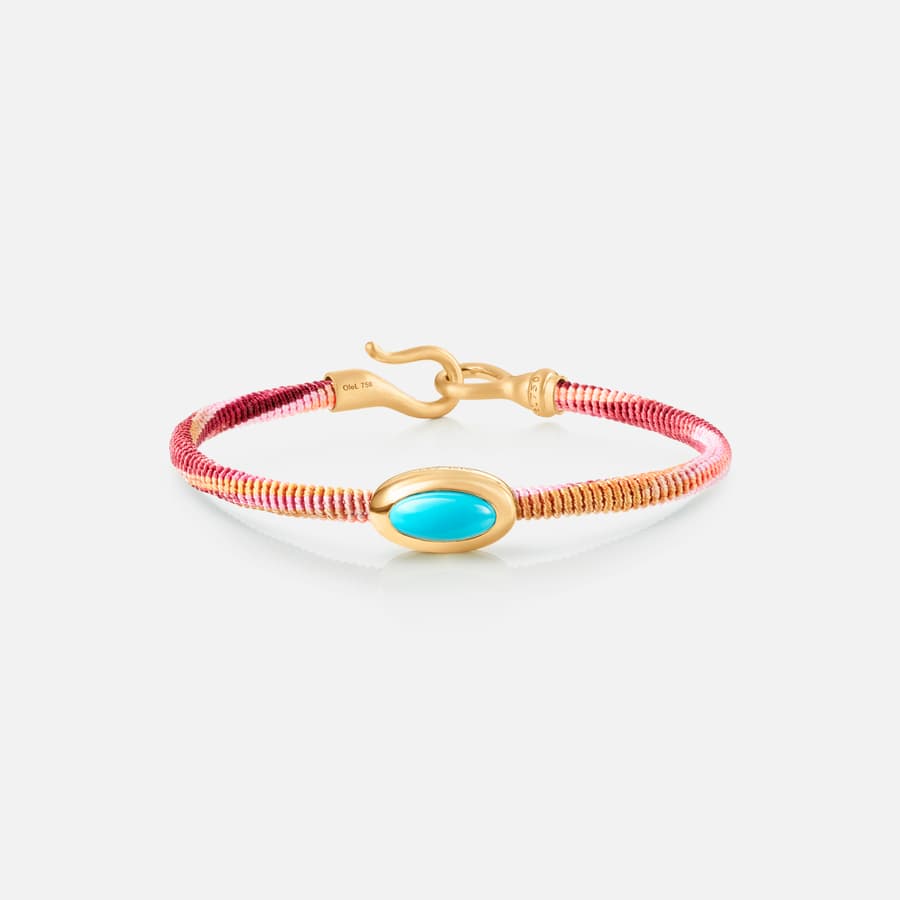 Life Berry Bracelet with 18 Karat Gold & Turquoise Charm  |  Ole Lynggaard