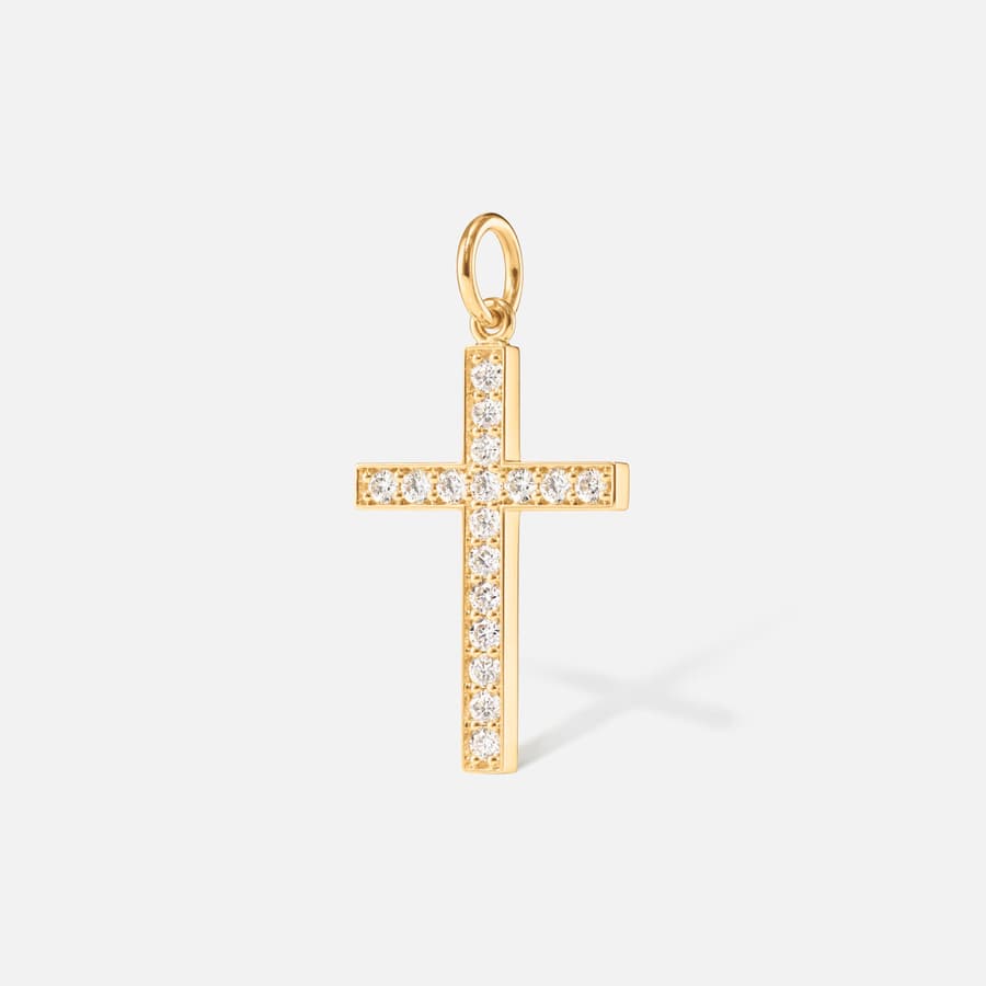 Cross pendant in 18K Gold with Diamonds  |  Ole Lynggaard