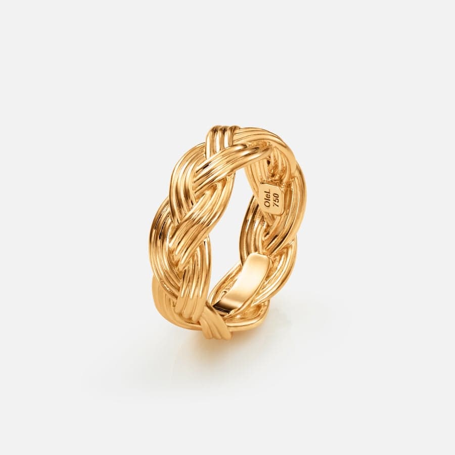 Braided ring small in 18 karat gold | Ole Lynggaard 