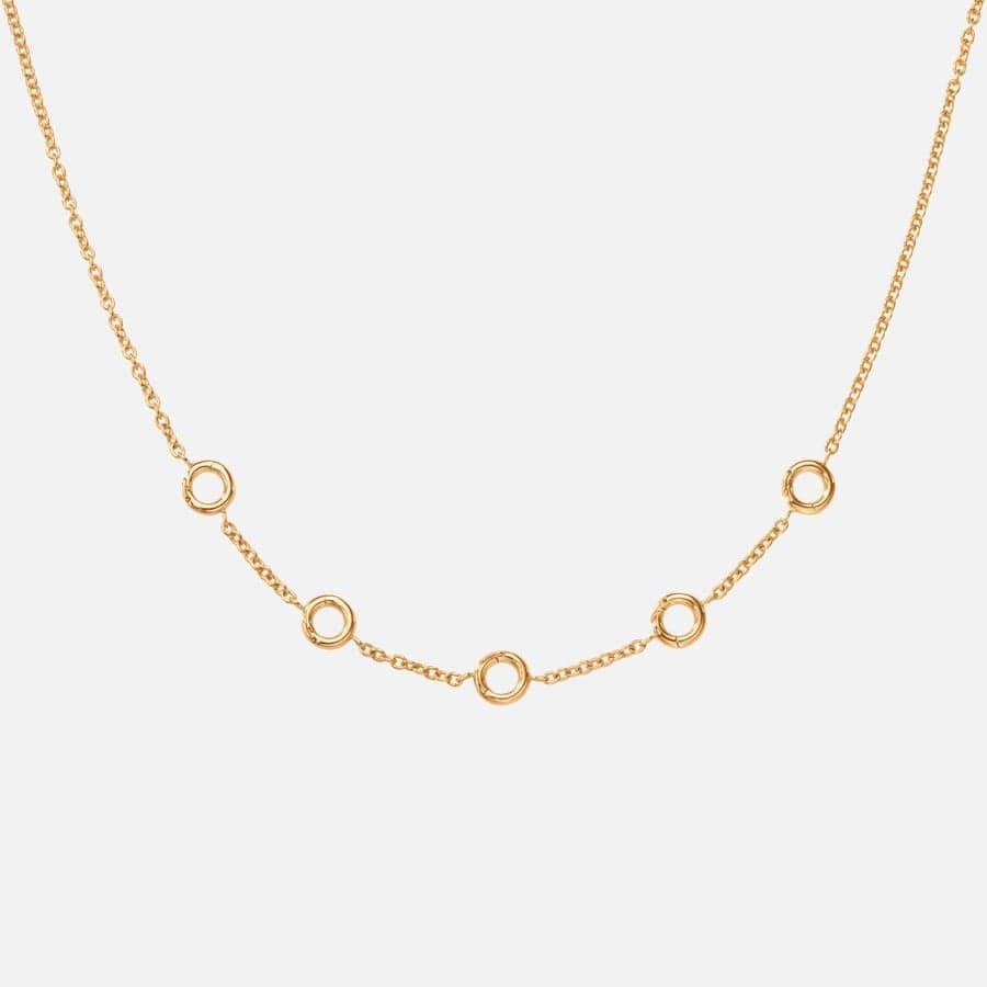 Young Fish collier in 18 karat yellow gold, anchor 40, 45-42-40 cm | OLE LYNGGAARD COPENHAGEN	