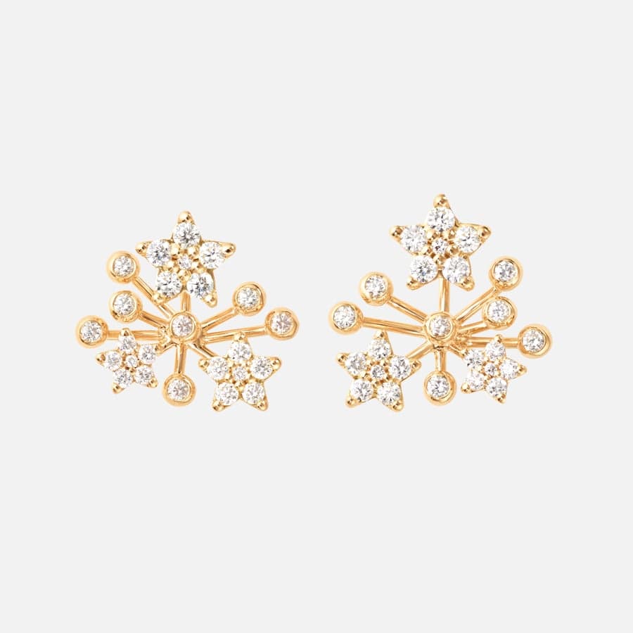 Shooting Stars earrings in 18k gold with 50 diamonds totalling 0.46 ct. TW VS | Ole Lynggaard